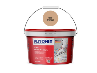 Затирка для швов Плитонит  COLORIT PREMIUM темно-бежевая, 2 кг(ведро) (шов 0,5-13 мм)