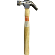 Молоток - гвоздодер Bohrer 450 г. с деревянной ручкой
