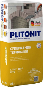 Термостойкий клей Плитонит-СуперКамин ТермоКлей (25 кг) С2ТЕ