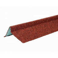 Планка торцевая ТН красный с гранулятом правая (75*25*65*5мм) 1,25м