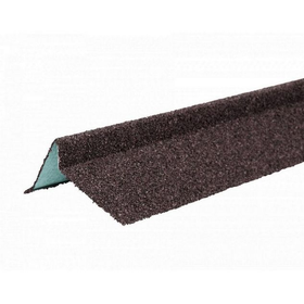 Планка торцевая ТН коричневый с гранулятом левая (75*25*65*5мм) 1,25м