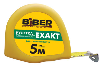 Рулетка 5м*19 мм BIBER EXACT