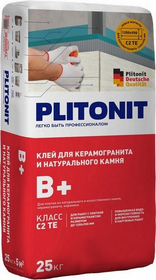 Клей для плитки Плитонит В+ (25 кг) С2ТЕ