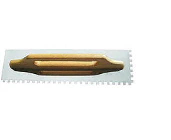 Гладилка швейцарская нержавеющая, зубчатая 480 х 130 мм 8мм BIBER