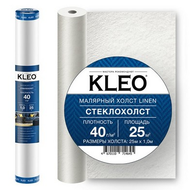 СТЕКЛОХОЛСТ МАЛЯРНЫЙ "KLEO LINEN" 40г/кв.м. (1*25м)