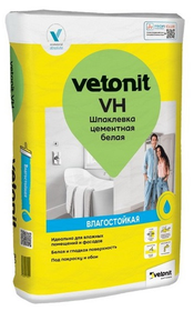 Шпаклевка цементная Ветонит VHh (белый) (20 кг) (56/54)