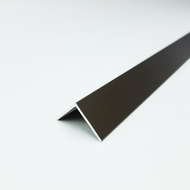 Уголок алюминиевый МАТОВЫЙ ЧЕРНЫЙ 10*10*1мм (2,7 м) ЛУКА