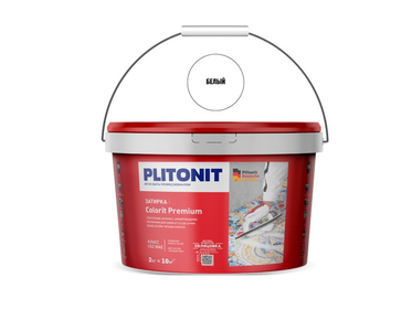 Затирка для швов Плитонит  COLORIT PREMIUM белая, 2 кг(ведро) (шов 0,5-13 мм)
